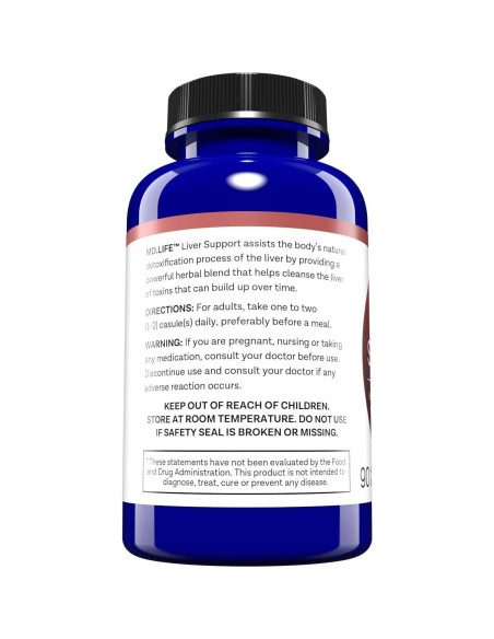 Suplemento Hepático MD.LIFE con Alcachofa y Antioxidantes 90 Cápsulas Suplemento Hepático MD.LIFE con Alcachofa y Antioxidantes 90 Cápsulas