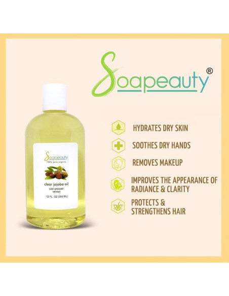 Aceite de Jojoba Soapeauty 100% Puro 946ml Hidratante Aceite de Jojoba Soapeauty 100% Puro 946ml Hidratante