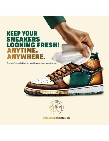 Toallitas Limpiadoras para Zapatillas TOALLITAS - Doble Textura - 30 Unidades