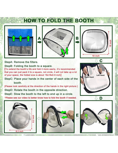 Carpa de Pintura Plegable CooTentler 43.2x43.2x43.2 cm