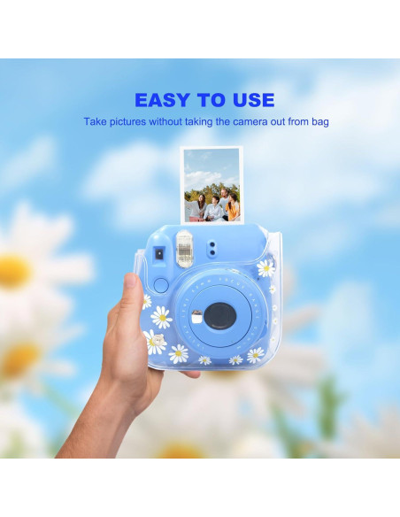 Funda transparente para cámara Fujifilm Instax Mini 12/11/9/8 - Diseño Margarita Funda transparente para cámara Fujifilm Instax Mini 12/11/9/8 - Diseño Margarita