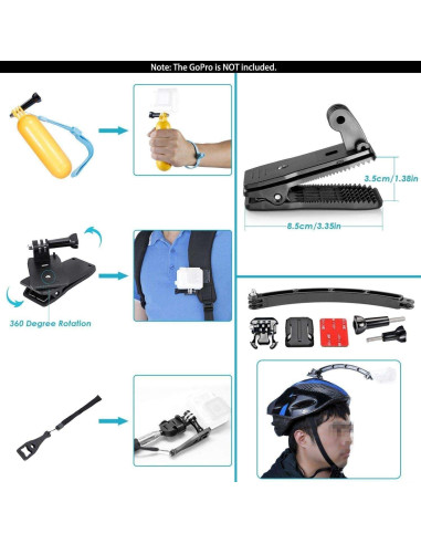 Kit de Accesorios para Cámara de Acción Navitech 60 en 1