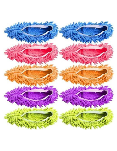 Zapatillas de Mopa de Microfibra 5 Pares Tamicy - Lavables y Reutilizables