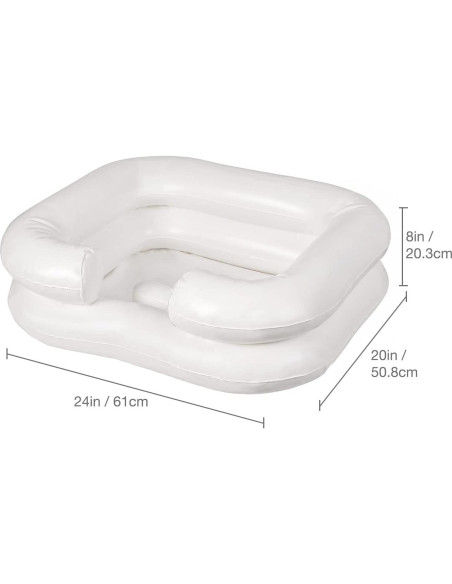 Cuenca de Champú Inflable DMI para Lavado de Cabello 61x51cm Cuenca de Champú Inflable DMI para Lavado de Cabello 61x51cm