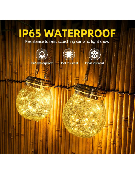 Linternas Solares ROSHWEY para Exterior - Paquete de 4 Luces Linternas Solares ROSHWEY para Exterior - Paquete de 4 Luces