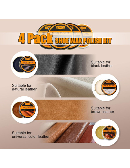 Kit de Cuidado de Zapatos Nuroon - 13 Piezas con Cepillos y Aceite Kit de Cuidado de Zapatos Nuroon - 13 Piezas con Cepillos y Aceite