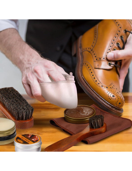Kit de Cuidado de Zapatos Nuroon - 13 Piezas con Cepillos y Aceite Kit de Cuidado de Zapatos Nuroon - 13 Piezas con Cepillos y Aceite