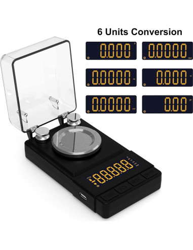 Báscula Digital de Miligramos MAXUS D205 50g/0.001g Negra