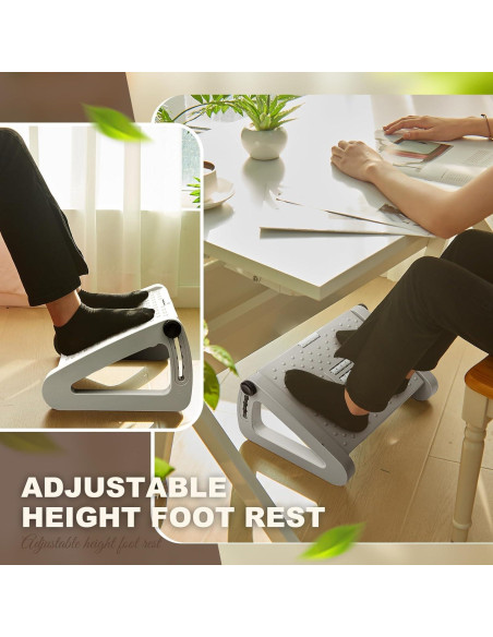 Reposapiés Ergonómico Ajustable Beeveer - 2 Pcs Gris Reposapiés Ergonómico Ajustable Beeveer - 2 Pcs Gris