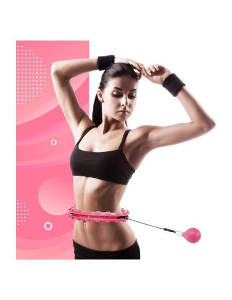 Hula Hoop Inteligente TGU FE21440 Rosa 83.82-132.08 cm Hula Hoop Inteligente TGU FE21440 Rosa 83.82-132.08 cm