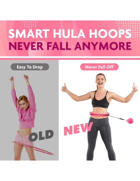 Hula Hoop Inteligente TGU FE21440 Rosa 83.82-132.08 cm Hula Hoop Inteligente TGU FE21440 Rosa 83.82-132.08 cm