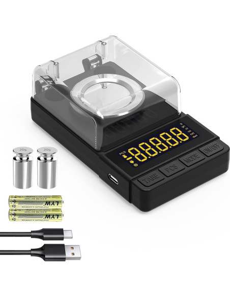 Báscula Digital de Miligramos MAXUS D205 50g/0.001g Negra Báscula Digital de Miligramos MAXUS D205 50g/0.001g Negra