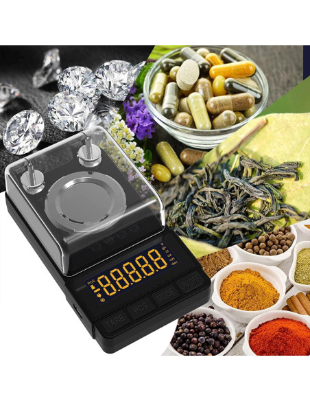 Báscula Digital de Miligramos MAXUS D205 50g/0.001g Negra Báscula Digital de Miligramos MAXUS D205 50g/0.001g Negra
