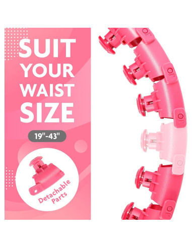 Hula Hoop Inteligente TGU FE21440 Rosa 83.82-132.08 cm