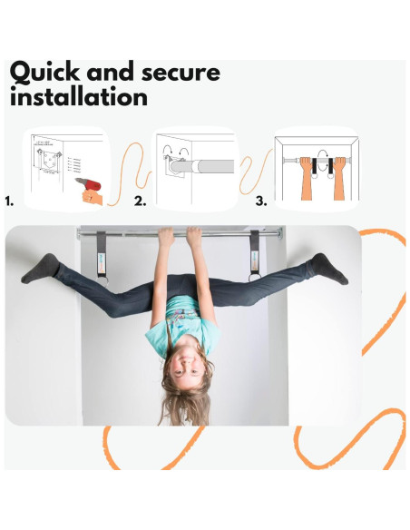 Kit de Columpio de Puerta DreamGYM para Niños - Barra, Anillos y Escalera Kit de Columpio de Puerta DreamGYM para Niños - Barra, Anillos y Escalera