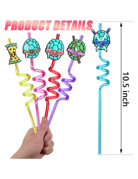 24 Pajitas Reutilizables Tortugas Ninja Peiking Verde 30.48cm 24 Pajitas Reutilizables Tortugas Ninja Peiking Verde 30.48cm