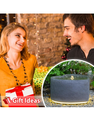 Fuente de Agua Exterior Bumilgar Corazón 40 cm con LED