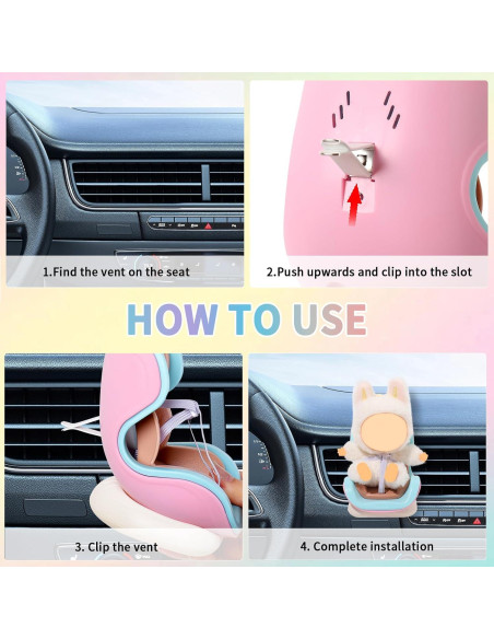 Asiento de Coche para Muñecas LLUKEME Color Pomelo 17cm Asiento de Coche para Muñecas LLUKEME Color Pomelo 17cm