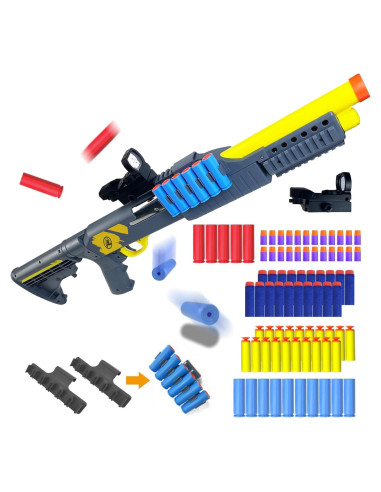 Pistola de Juguete AGM MASTECH 71 cm con 40 Dardos Blandos