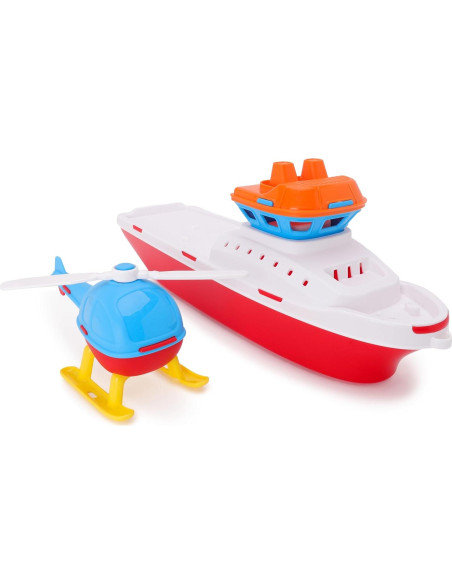 Juguete Flotante Toyland Barco Remolcador con Helicóptero 42cm Juguete Flotante Toyland Barco Remolcador con Helicóptero 42cm