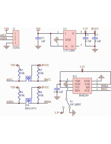 4 Módulos Sensor BME280 Qoroos 5V Temperatura Humedad