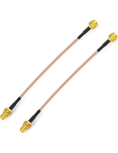 Cable de Extensión Antena SMA Hembra a Macho 15cm 2-Pack Bingfu