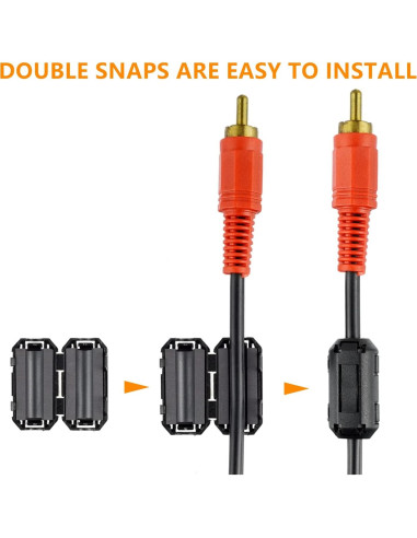 Clip-on Ferrita RFI EMI Supresor de Ruido 28 Pcs HUAREW