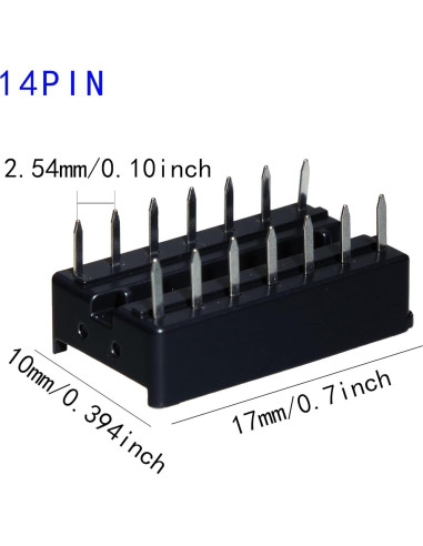 Kit 71 Zócalos DIP IC VIBICCK 2.54mm 6-28 Pines