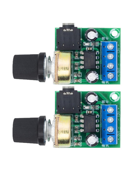 Amplificador de Potencia Mini Acxico LM386 10W 3-12V 2 Pcs Amplificador de Potencia Mini Acxico LM386 10W 3-12V 2 Pcs