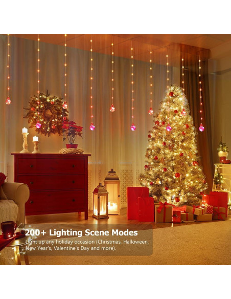 Luces de Cortina LED KepStars 3.0m x 1.0m RGB Control Remoto Luces de Cortina LED KepStars 3.0m x 1.0m RGB Control Remoto