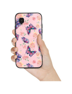 Funda Protectora Slim Nuouxoco para Alcatel TCL A3 - Mariposa Rosa