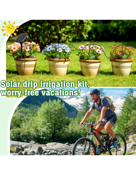 Sistema de Riego Solar Automático Aonesy para 15 Macetas Sistema de Riego Solar Automático Aonesy para 15 Macetas