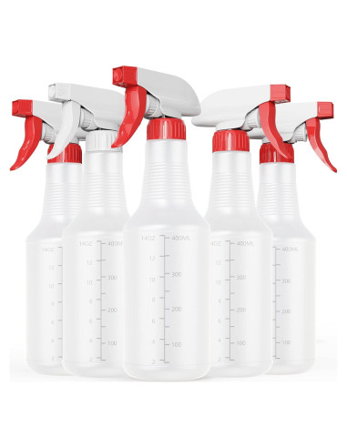 Botellas de Spray Veco 5 Pcs 473 ml Ajustables para Limpieza