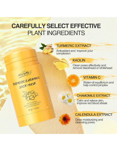 Mascarilla de Arcilla de Cúrcuma Orgánica Youzhi 81g Mascarilla de Arcilla de Cúrcuma Orgánica Youzhi 81g