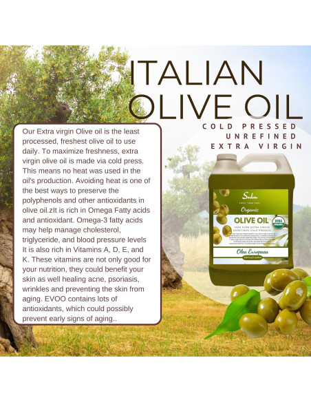 Aceite de Oliva Extra Virgen Orgánico SULU 1.89 L Prensado en Frío Aceite de Oliva Extra Virgen Orgánico SULU 1.89 L Prensado en Frío