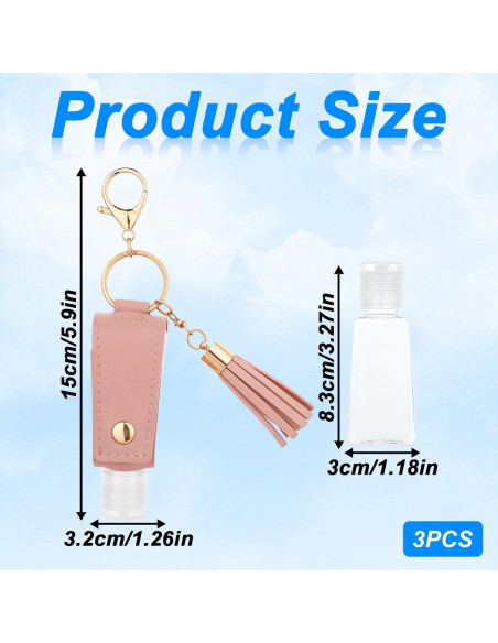 Set 3 Llavero Soporte Desinfectante Manos 30ml ZEYIYER Set 3 Llavero Soporte Desinfectante Manos 30ml ZEYIYER