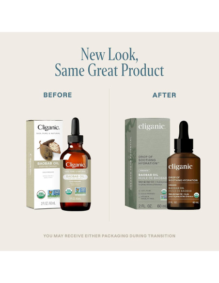 Aceite de Baobab Orgánico Cliganic 59 ml - 100% Puro para Piel y Cabello Aceite de Baobab Orgánico Cliganic 59 ml - 100% Puro para Piel y Cabello