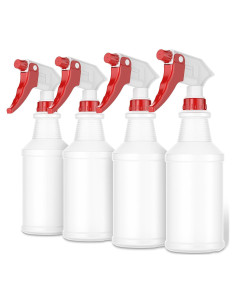 Botellas de Spray LiBa 473ml - Paquete de 4, Boquilla Ajustable