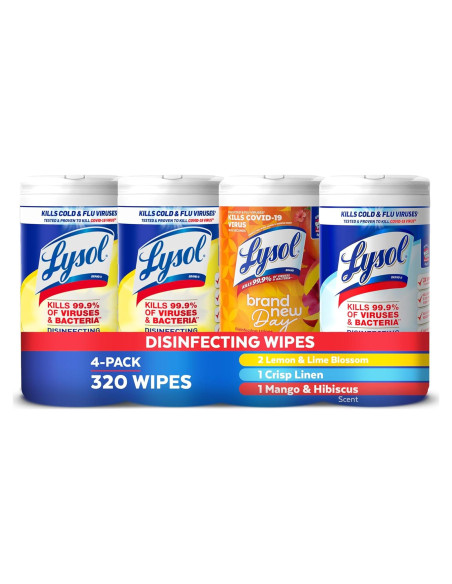 Toallitas Desinfectantes Lysol 80 Unidades Multiusos 4pk Toallitas Desinfectantes Lysol 80 Unidades Multiusos 4pk