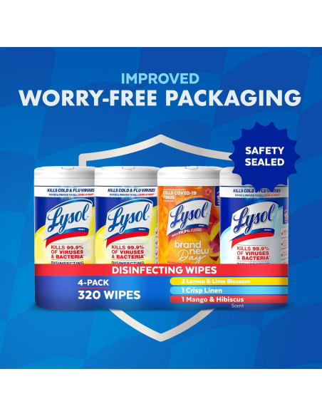 Toallitas Desinfectantes Lysol 80 Unidades Multiusos 4pk Toallitas Desinfectantes Lysol 80 Unidades Multiusos 4pk