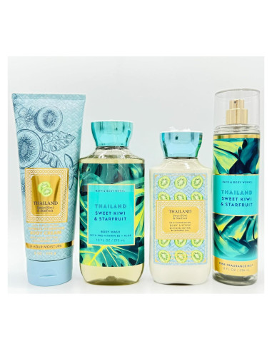 Set de Baño y Cuerpo Bath & Body Works Kiwi y Carambola - 4 Piezas