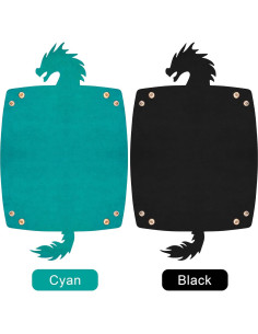 Bandeja de Dados Dragón SIQUK 2 Piezas PU Cuero D&D RPG 2