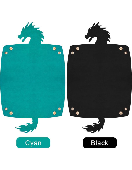 Bandeja de Dados Dragón SIQUK 2 Piezas PU Cuero D&D RPG Bandeja de Dados Dragón SIQUK 2 Piezas PU Cuero D&D RPG