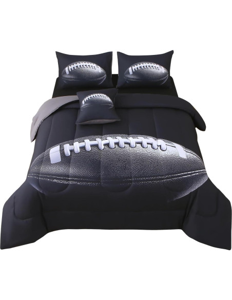 Conjunto de Edredón Temático de Fútbol JQinHome 6 Piezas Conjunto de Edredón Temático de Fútbol JQinHome 6 Piezas