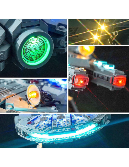 Iluminación LED Brickshining para LEGO Millennium Falcon 75375 Iluminación LED Brickshining para LEGO Millennium Falcon 75375