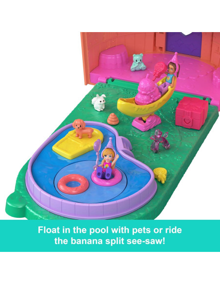 Casa de Gelato Polly Pocket con 2 Muñecas y 25 Accesorios Casa de Gelato Polly Pocket con 2 Muñecas y 25 Accesorios