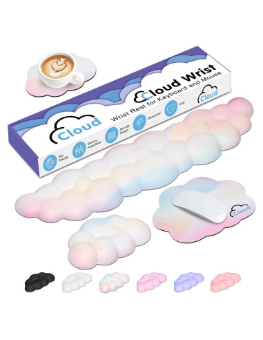 Reposamuñecas Ergonómico YAMJUG Nube Arcoíris con Base Antideslizante