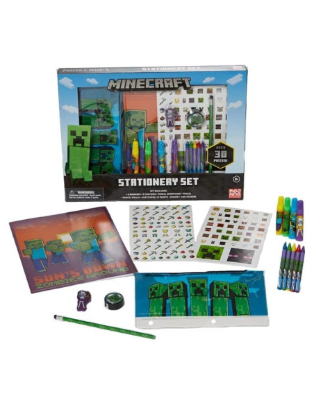 Conjunto de Arte y Stickers Minecraft 30 Pzs - Diseños Innovadores Conjunto de Arte y Stickers Minecraft 30 Pzs - Diseños Innovadores
