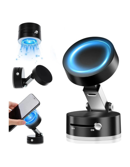 Soporte Magnético para Teléfono en Auto Faatchoi Negro Ajustable Soporte Magnético para Teléfono en Auto Faatchoi Negro Ajustable