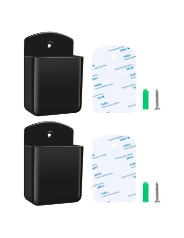 Soportes de Control Remoto Montados en Pared Aecsze 2 Pcs Negro